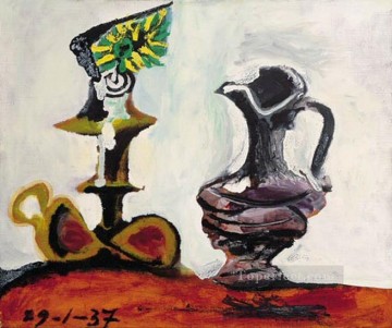 抽象的かつ装飾的 Painting - ブジーの自然の死 l 1937 キュビズム
